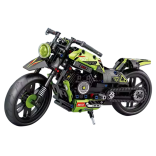 KIT DE BLOCOS DE MONTAR JIQILE MOTORCYCLE MOTO VERDE CLARO 435 PEÇAS 47112